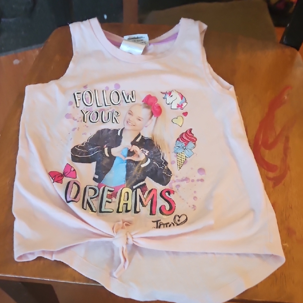 JoJo Siwa Pink Tank Top with Inspirational Graphics